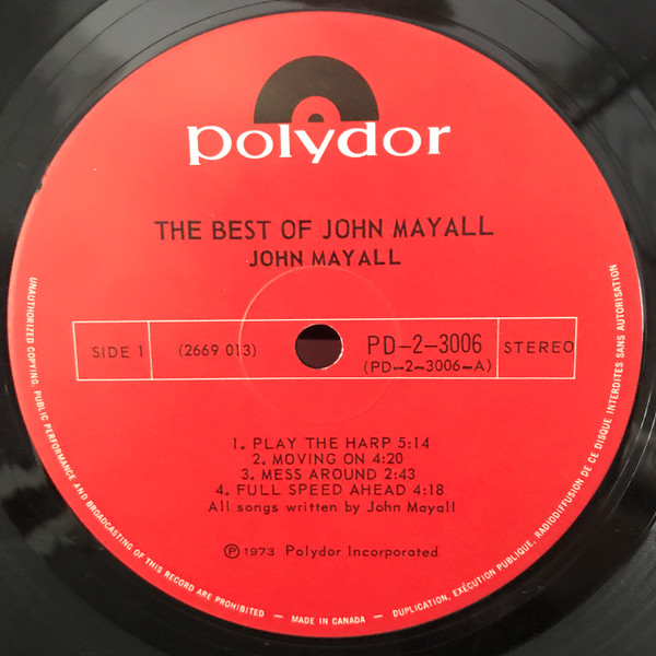 John Mayall - The Best Of John Mayall (2xLP, Comp, Gat) (Very Good (VG)) - Image 2