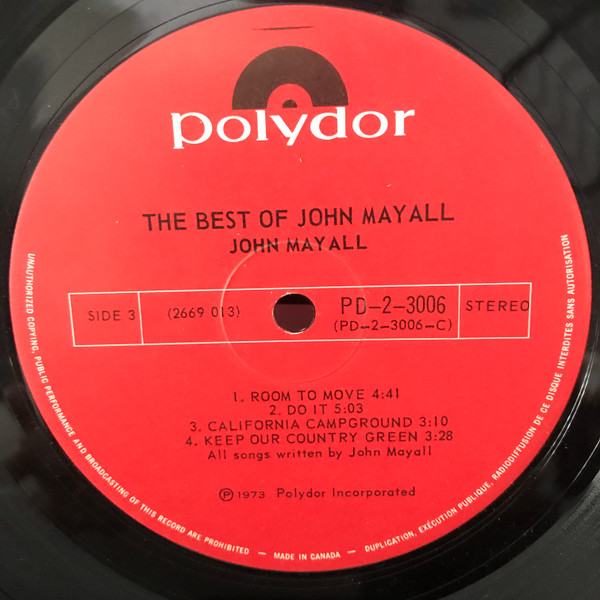 John Mayall - The Best Of John Mayall (2xLP, Comp, Gat) (Very Good (VG)) - Image 4