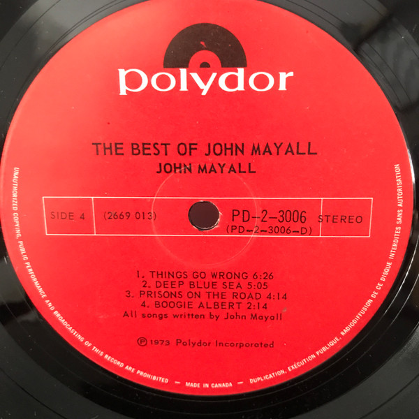 John Mayall - The Best Of John Mayall (2xLP, Comp, Gat) (Very Good (VG)) - Image 5
