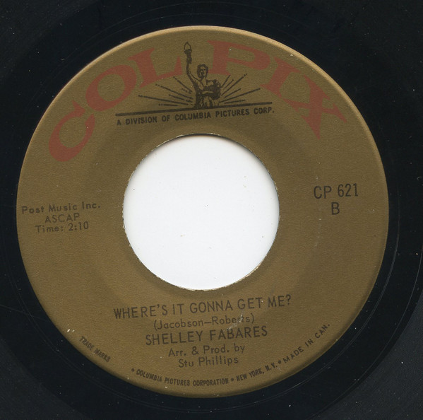 Shelley Fabares - Johnny Angel / Where's It Gonna Get Me? (7", Single) (Very Good Plus (VG+)) - Image 2