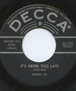 Brenda Lee - It's Never Too Late / You Can Depend On Me (7") (Near Mint (NM or M-)) - Image 3