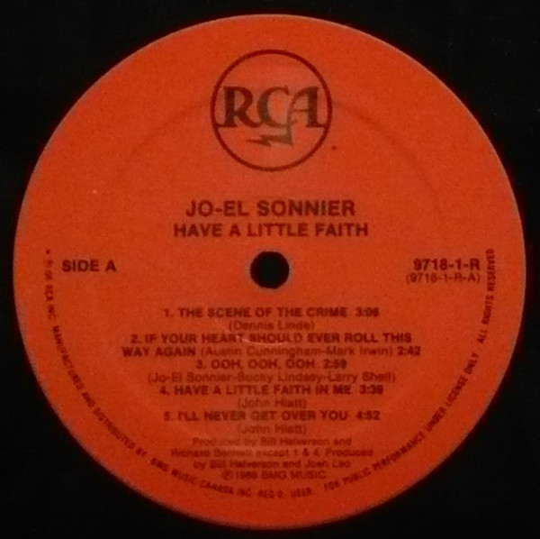 Jo-El Sonnier - Have A Little Faith (LP, Album) (Very Good Plus (VG+)) - Image 3