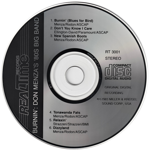 Don Menza & His '80s Big Band - Burnin' (CD, Album) (Near Mint (NM or M-)) - Image 3