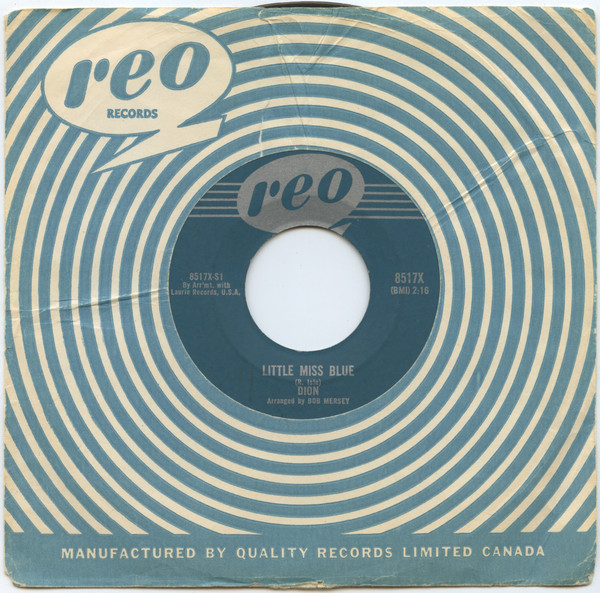 Dion (3) - Lonely Teenager / Little Miss Blue (7", Single) (Near Mint (NM or M-)) - Image 3