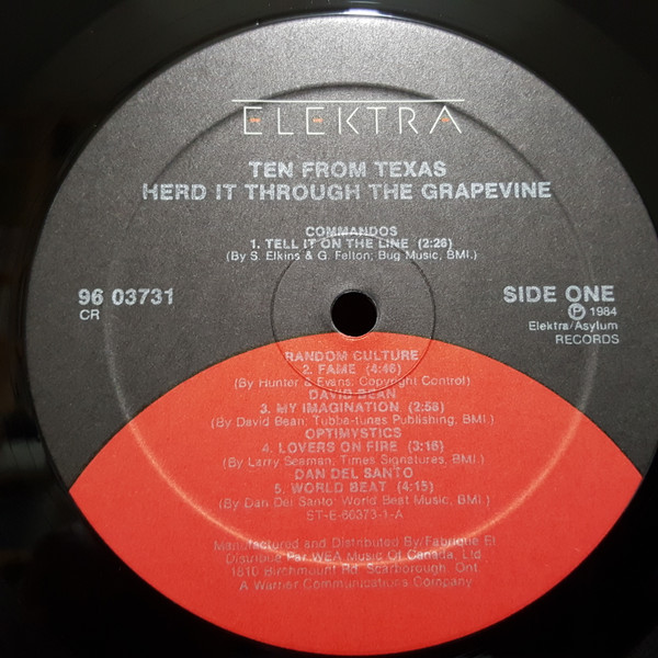 Various - Ten From Texas: Herd It Through The Grapevine (LP, Comp) (Mint (M)) - Image 3