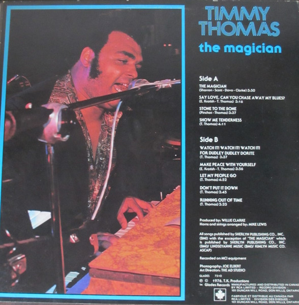 Timmy Thomas - The Magician (LP, Album) (Mint (M)) - Image 2