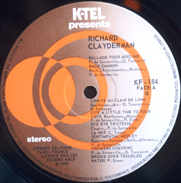 Richard Clayderman - Richard Clayderman (LP, Album, Comp) (Mint (M)) - Image 3