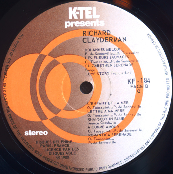 Richard Clayderman - Richard Clayderman (LP, Album, Comp) (Mint (M)) - Image 4