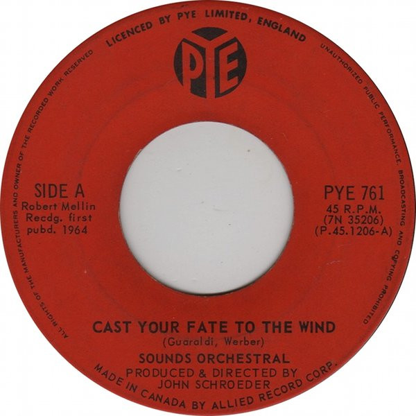 Sounds Orchestral - Cast Your Fate To The Wind / To Wendy With Love (7", Single) (Near Mint (NM or M-))