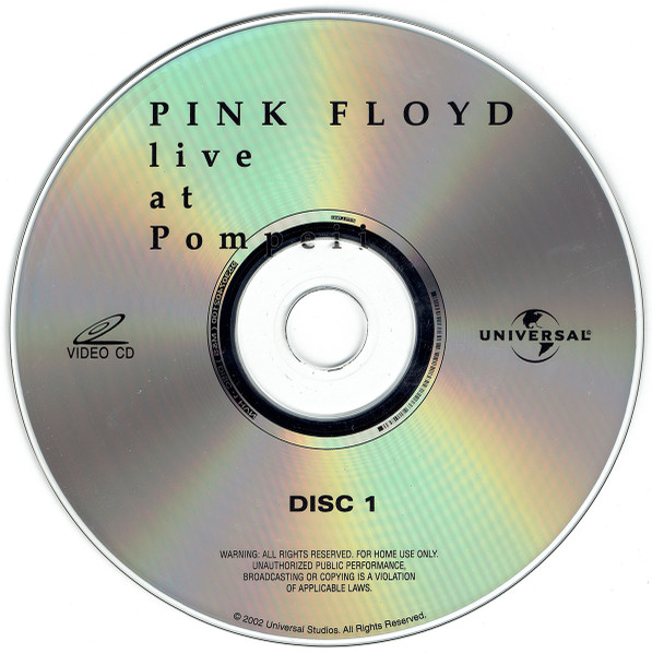 Pink Floyd - Live At Pompeii (2xVCD, RE) (Near Mint (NM or M-)) - Image 2