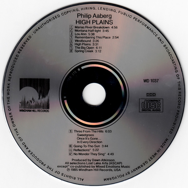 Philip Aaberg - High Plains (Solo Piano) (CD, Album) (Near Mint (NM or M-)) - Image 3