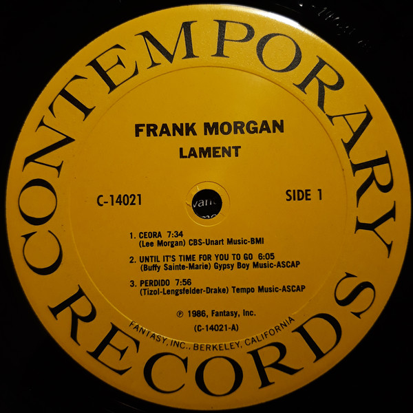 Frank Morgan - Lament (LP, Album) (Very Good Plus (VG+)) - Image 3