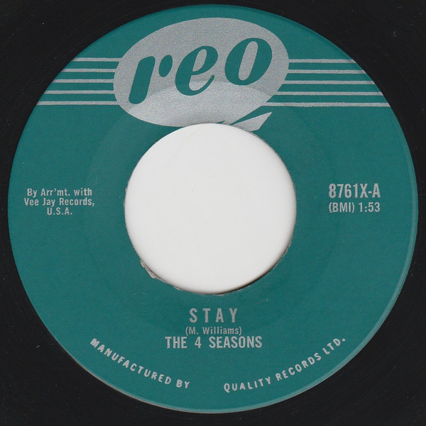 The Four Seasons - Stay (7", Single) (Near Mint (NM or M-))