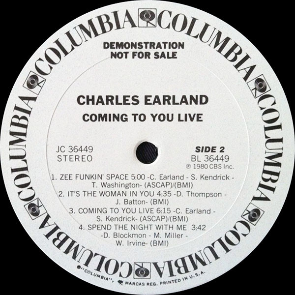 Charles Earland - Coming To You Live (LP, Album, Promo) (Very Good Plus (VG+)) - Image 4