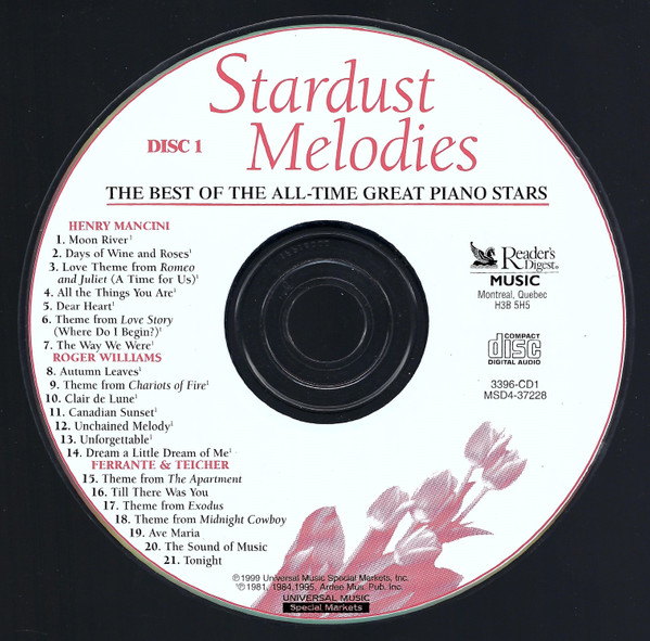 Various - Stardust Melodies The Best Of The All-Time Greatest Piano Stars (4xCD, Comp, Ltd) (Near Mint (NM or M-)) - Image 3