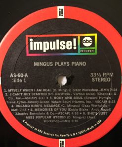 Alternative view of Mingus* - Mingus Plays Piano (Spontaneous Compositions And Improvisations) (LP, Album) (Near Mint (NM or M-))