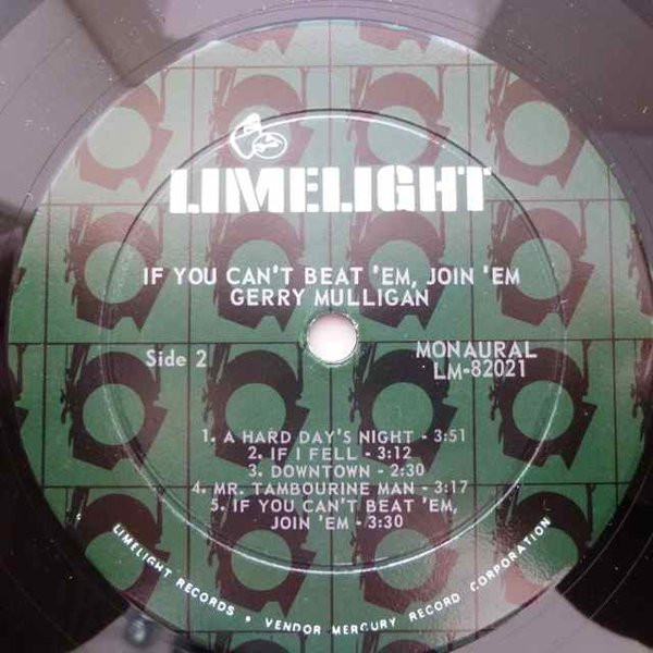 Gerry Mulligan - If You Can't Beat 'Em, Join 'Em! (LP, Album, Mono, Gat) (Very Good (VG)) - Image 3