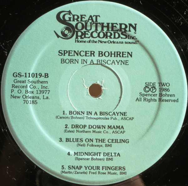 Spencer Bohren - Born In A Biscayne (LP, Album) (Very Good Plus (VG+)) - Image 4