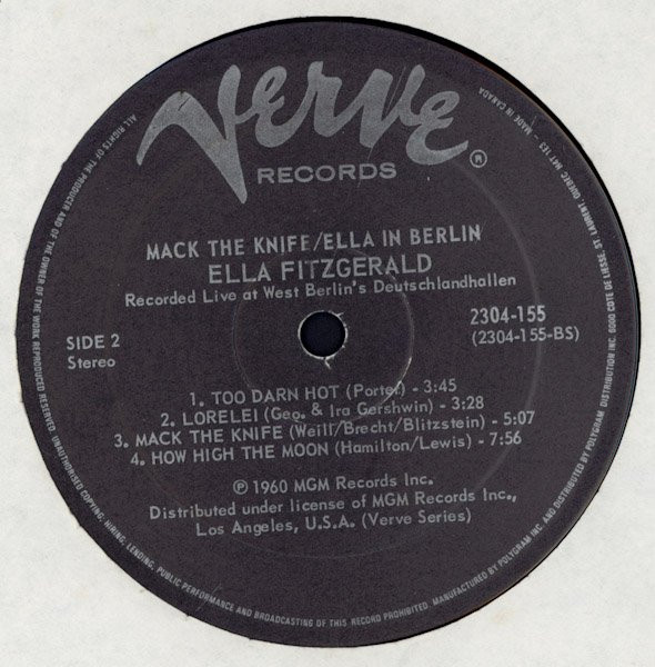 Ella Fitzgerald - Mack The Knife / Ella In Berlin (LP, Album, RE) (Mint (M)) - Image 4