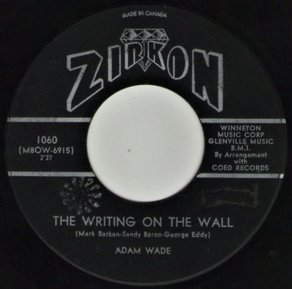 Adam Wade (2) - The Writing On The Wall (7") (Very Good Plus (VG+))
