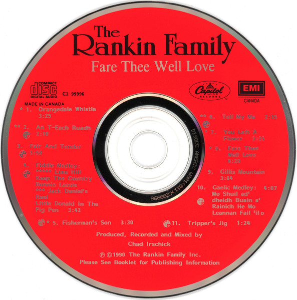 The Rankin Family - Fare Thee Well Love (CD, Album) (Mint (M)) - Image 3