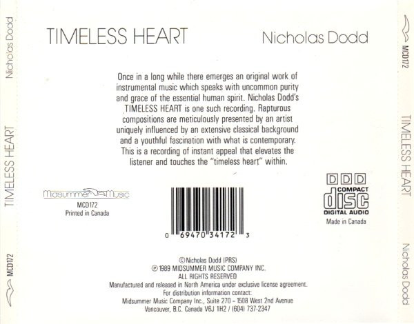 Nicholas Dodd - Timeless Heart (CD, Album) (Near Mint (NM or M-)) - Image 2