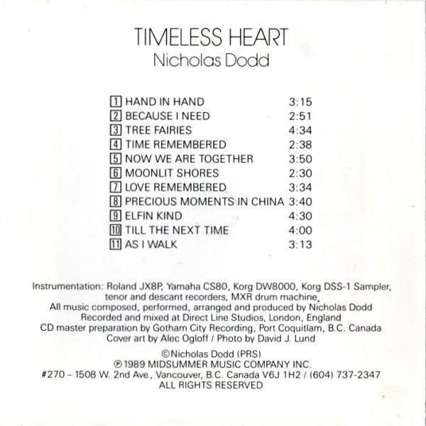 Nicholas Dodd - Timeless Heart (CD, Album) (Near Mint (NM or M-)) - Image 4
