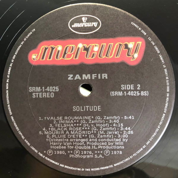 Zamfir* - Solitude (LP, Album) (Mint (M)) - Image 4
