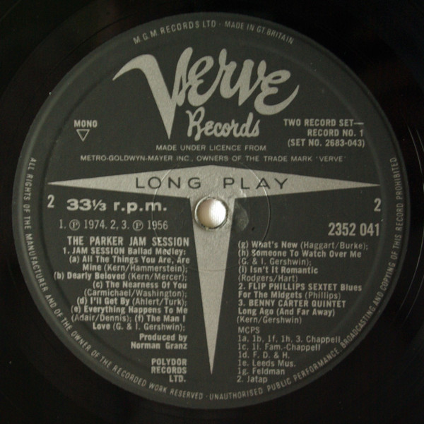 Charlie Parker - The Parker Jam Session (2xLP, Comp, Mono) (Near Mint (NM or M-)) - Image 5