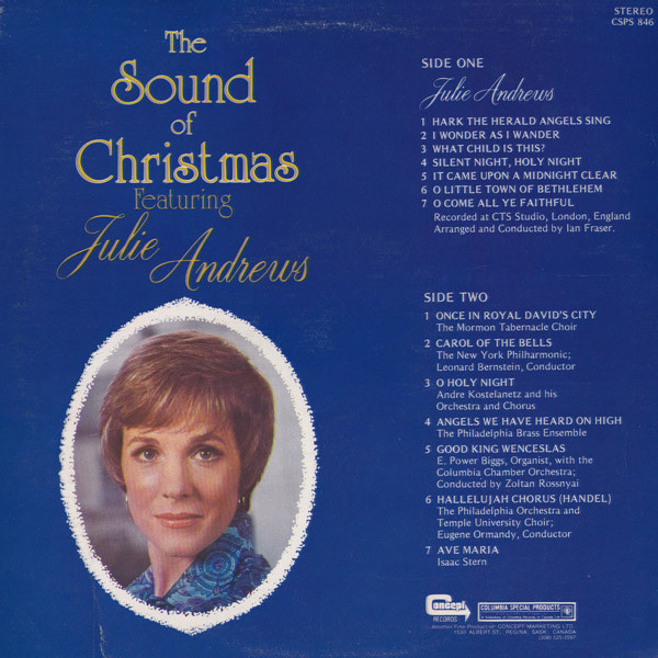 Various - The Sound Of Christmas Featuring Julie Andrews (LP, Album, Comp) (Mint (M)) - Image 2