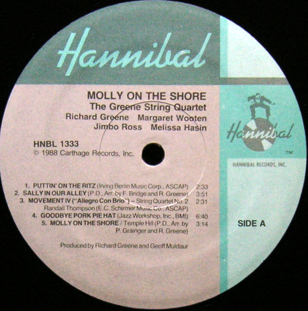 The Greene String Quartet - Molly On The Shore (LP, Album) (Near Mint (NM or M-)) - Image 3