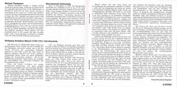 Mozart* - Michael Thompson (2), Bournemouth Sinfonietta - Complete Works For Horn And Orchestra (CD, Album) (Near Mint (NM or M-)) - Image 5