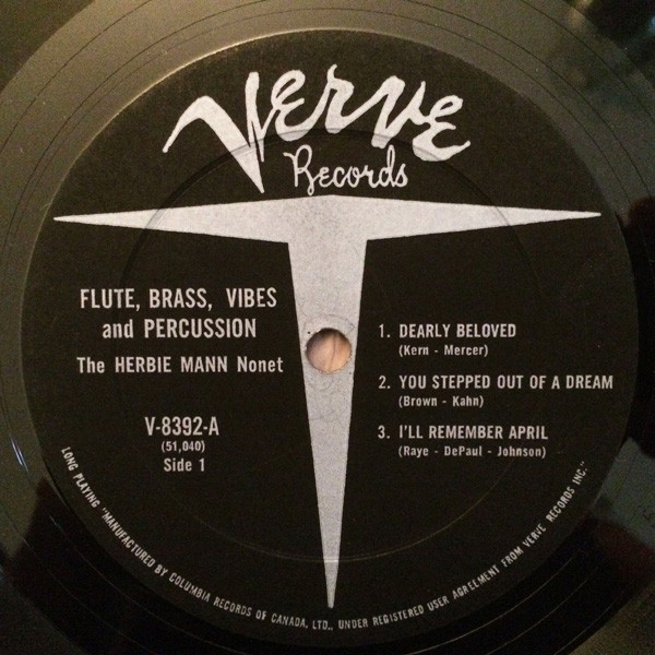 The Herbie Mann Nonet - Flute, Brass, Vibes And Percussion (LP, Album) (Very Good Plus (VG+)) - Image 2