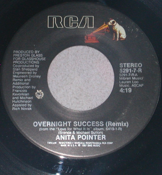Anita Pointer - Overnight Success (Remix) (7", Spe) (Very Good Plus (VG+))