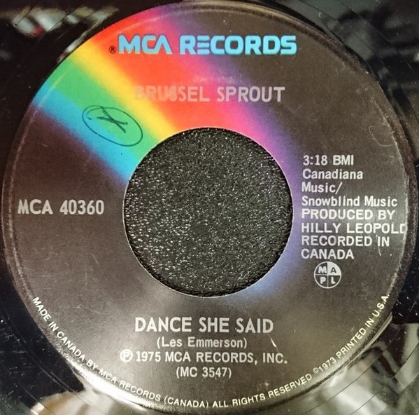 Brussel Sprout - Dance She Said (7") (Very Good Plus (VG+))
