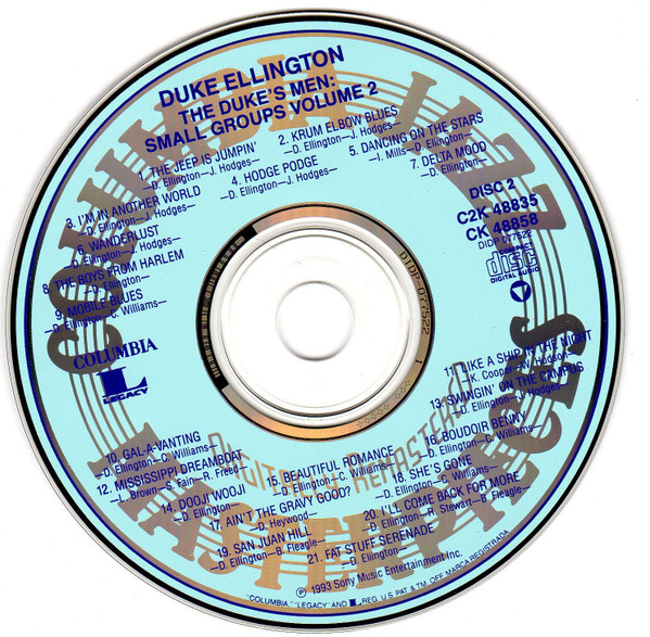 Duke Ellington - The Duke's Men: Small Groups, Volume 2 1938-1939 (2xCD, Comp, Mono, RM) (Near Mint (NM or M-)) - Image 3