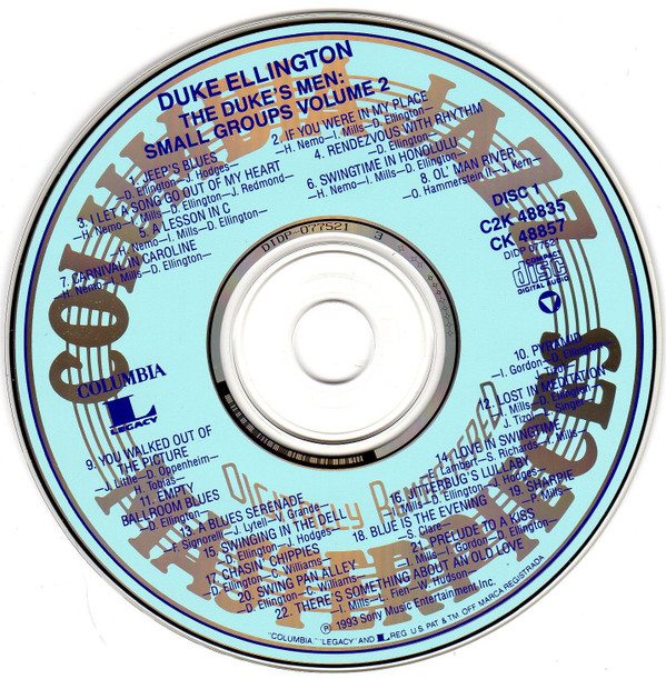 Duke Ellington - The Duke's Men: Small Groups, Volume 2 1938-1939 (2xCD, Comp, Mono, RM) (Near Mint (NM or M-)) - Image 4