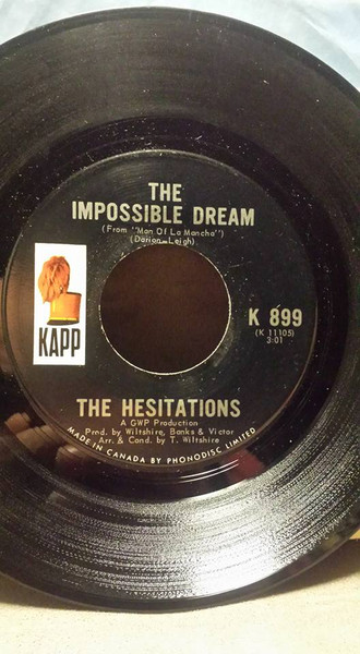 The Hesitations - The Impossible Dream (7", Single) (Near Mint (NM or M-)) - Image 2