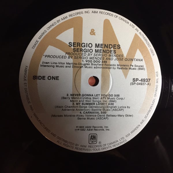 Sérgio Mendes - Sergio Mendes (LP, Album) (Mint (M)) - Image 3