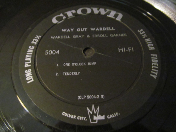 Wardell Gray - Way Out Wardell (LP, Album, Mono) (Very Good (VG)) - Image 4