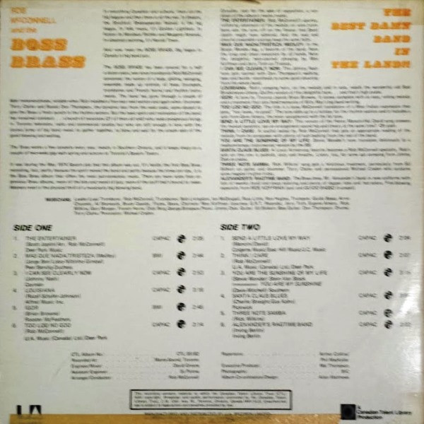 Rob McConnell & The Boss Brass - The Best Damn Band In The Land (LP, Album) (Very Good Plus (VG+)) - Image 2