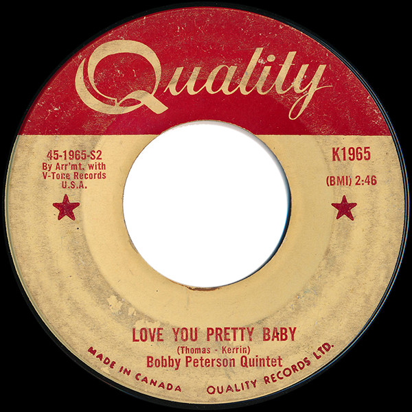 Bobby Peterson Quintet - The Hunch / Love You Pretty Baby (7", Single) (Near Mint (NM or M-)) - Image 2
