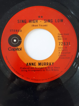 Anne Murray - Sing High - Sing Low / Days Of The Looking Glass (7", Single) (Very Good Plus (VG+)) - Image 3