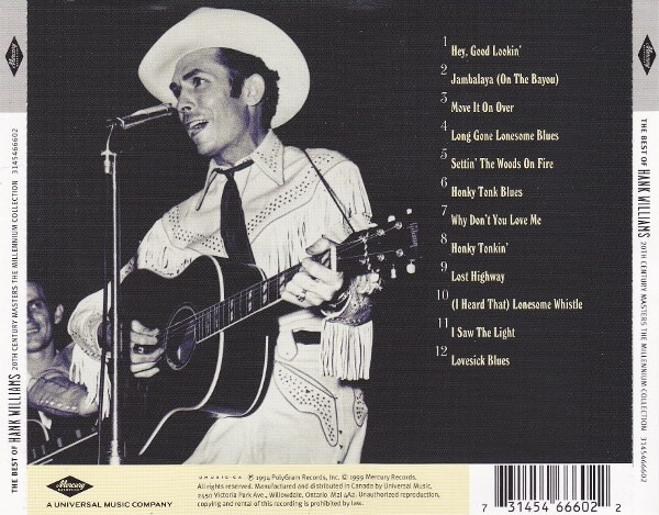 Hank Williams - The Best Of Hank Williams (CD, Comp) (Mint (M)) - Image 2