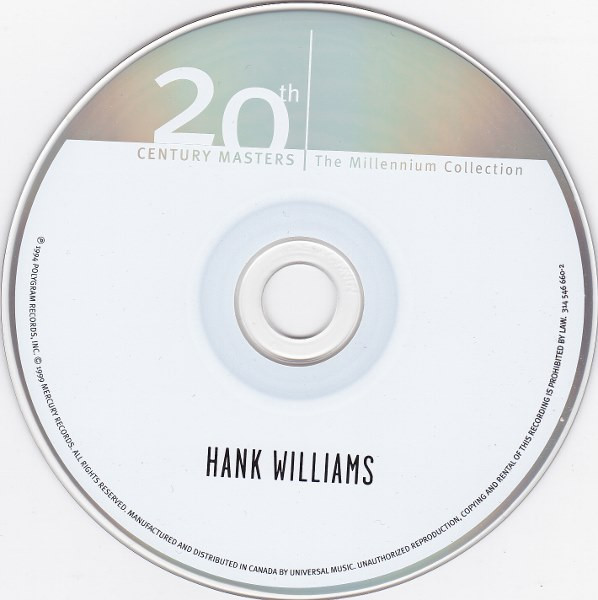 Hank Williams - The Best Of Hank Williams (CD, Comp) (Mint (M)) - Image 3