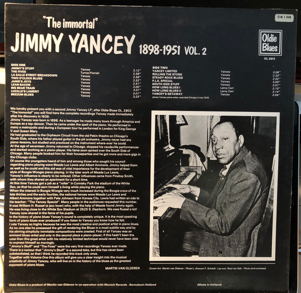 Jimmy Yancey - The Immortal Jimmy Yancey 1898-1951 Vol. 2 (LP, Comp) (Very Good Plus (VG+)) - Image 4