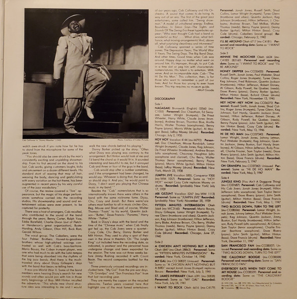 Cab Calloway - Hi De Ho Man (2xLP, Comp, Car) (Very Good Plus (VG+)) - Image 3
