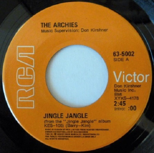 The Archies - Jingle Jangle (7", Single) (Near Mint (NM or M-))