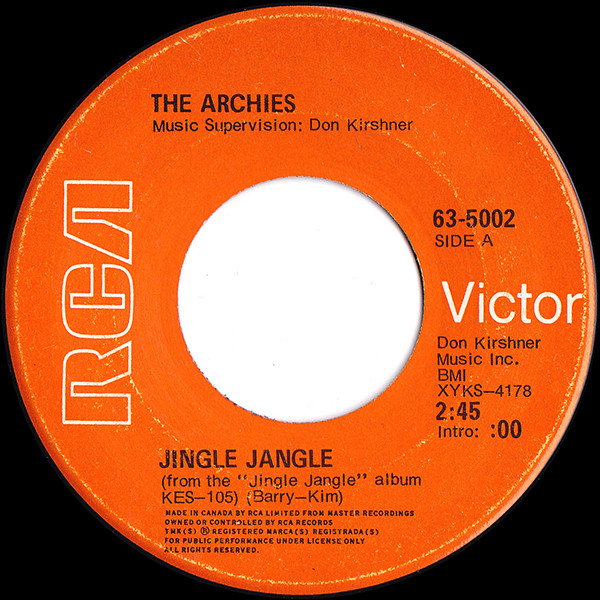 The Archies - Jingle Jangle (7", Single) (Near Mint (NM or M-)) - Image 3