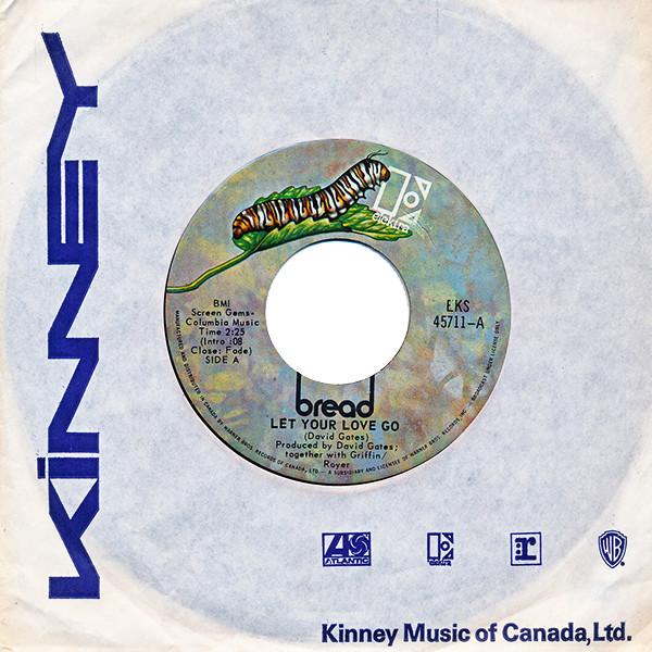 Bread - Let Your Love Go / Too Much Love (7", Single) (Very Good Plus (VG+)) - Image 3